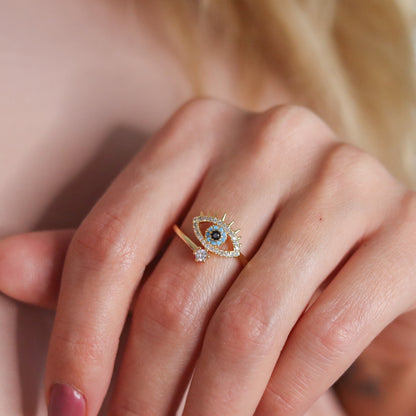 Elisa Eye Ring Gold